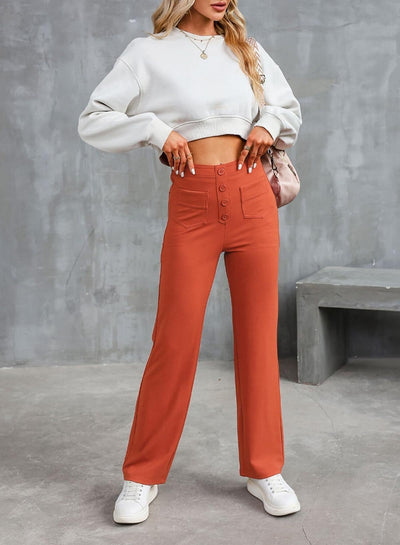 Nina Hohe Taille Stretchhosen